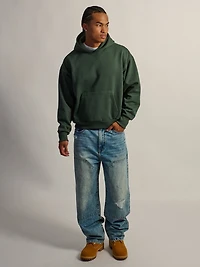 SWEAT À CAPUCHE LOURD COUPE COURT KOLBY - VERT