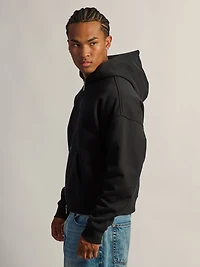 KOLBY SHORT CUT HEAVYWEIGHT ZIP-UP - BLACK