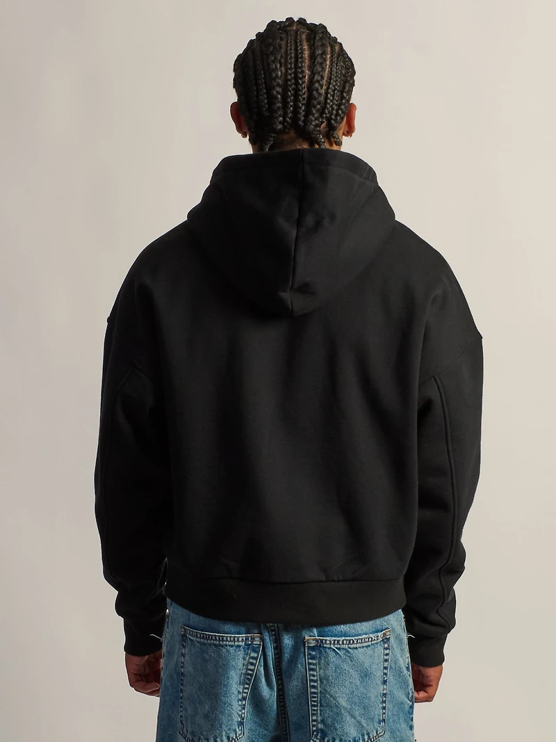 KOLBY SHORT CUT HEAVYWEIGHT ZIP-UP - BLACK