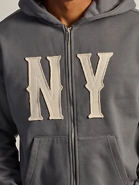 KOLBY SHORT CUT HEAVYWEIGHT ZIP-UP - CHARCOAL