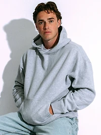 KOLBY RELAXED FIT HOODIE - HEATHER GREY