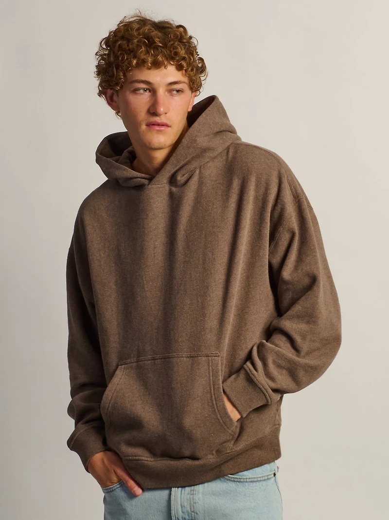 KOLBY SWEAT À CAPUCHE COUPE RELAXÉE - CHOCOLAT CHINÉ