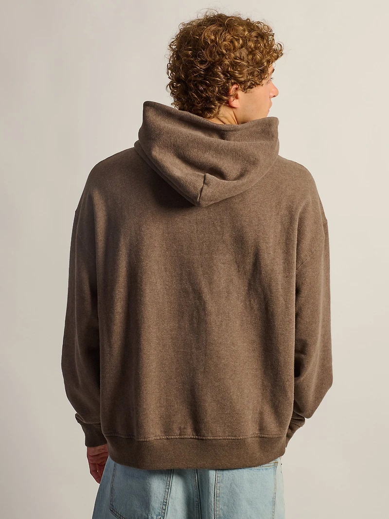 KOLBY SWEAT À CAPUCHE COUPE RELAXÉE - CHOCOLAT CHINÉ