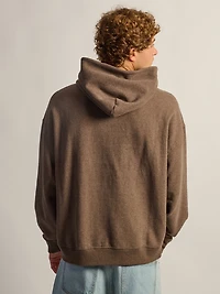 KOLBY SWEAT À CAPUCHE COUPE RELAXÉE - CHOCOLAT CHINÉ