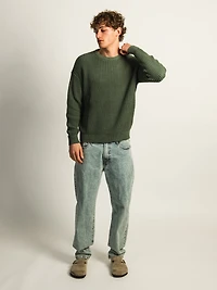 KOLBY FISHERMANS RIB SWEATER - OLIVE