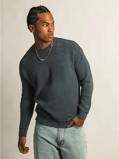 CHANDAIL EN TRICOT KOLBY RIB -BLEU