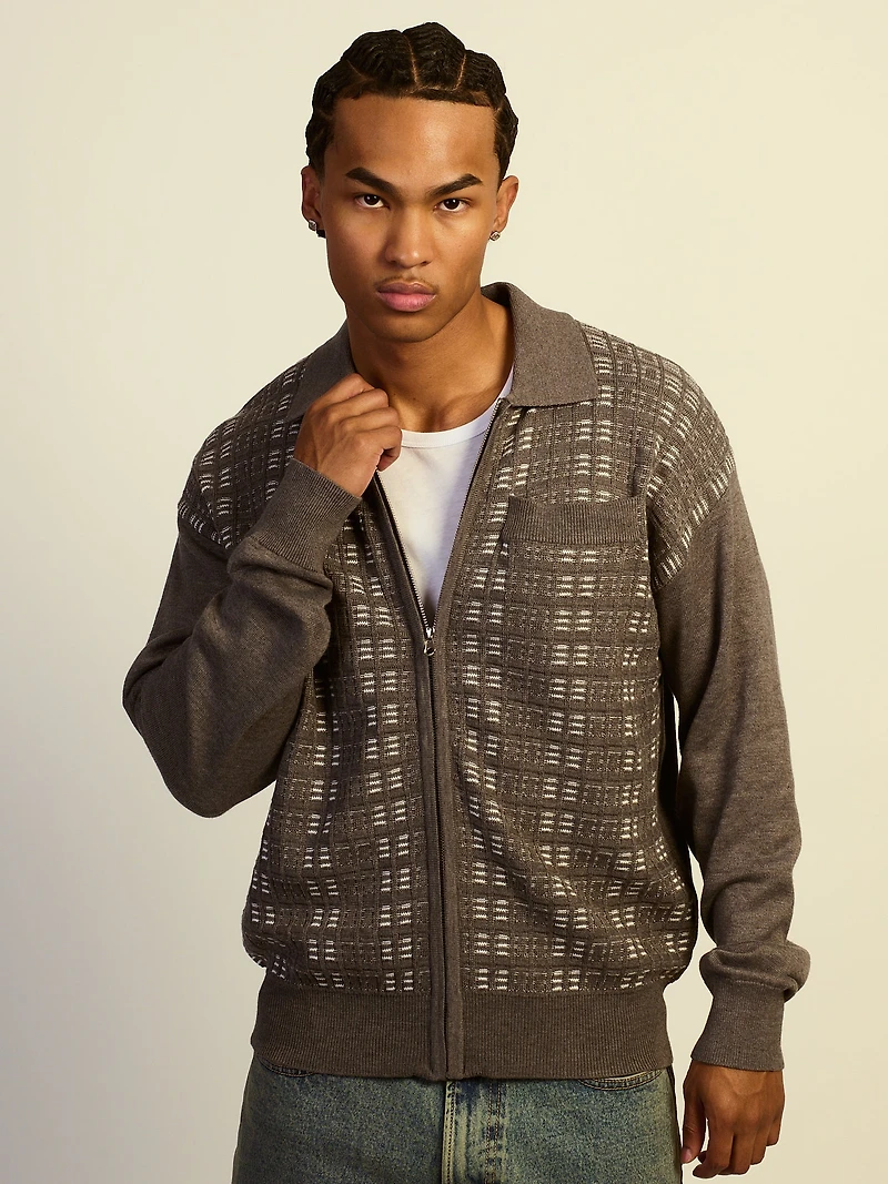 KOLBY COL ZIPPÉ - ANTHRACITE