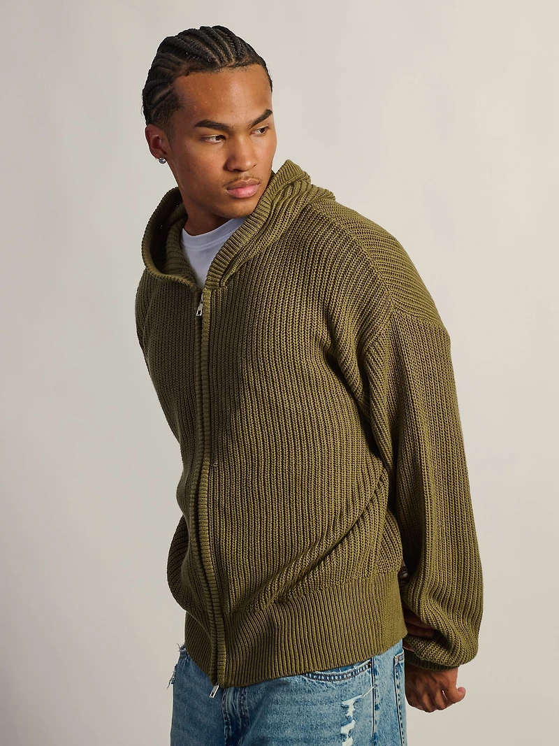 PULL À CAPUCHE KOLBY - OLIVE