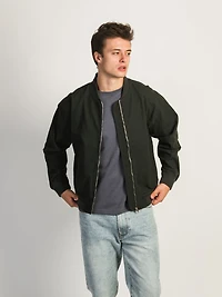KOLBY CANVAS BOMBER - BLACK