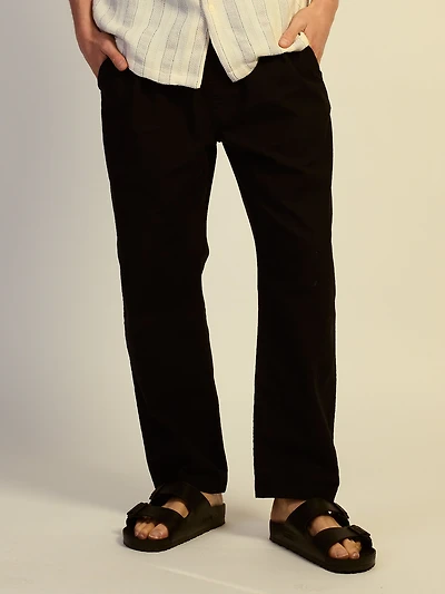 KOLBY RELAXED FIT LN BLEND PANT - BLACK