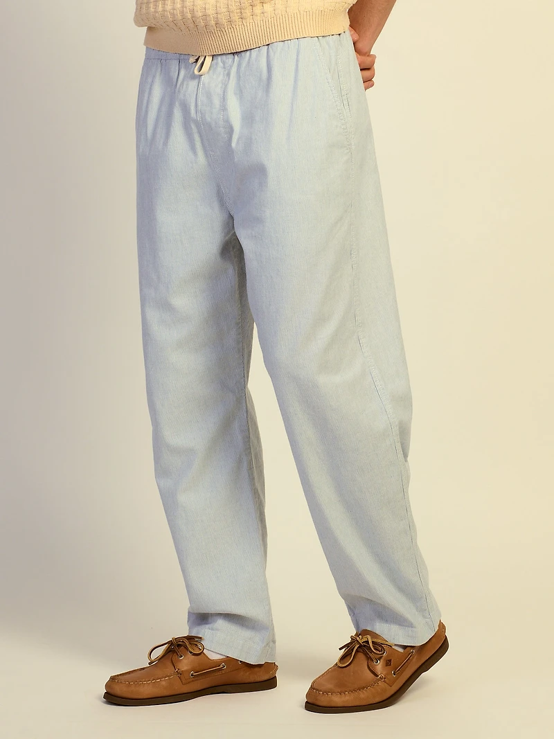 KOLBY RELAXED FIT LN BLEND PANT - BLUE