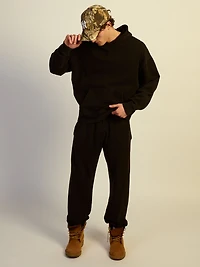 KOLBY BAGGY FLEECE JOGGER - BLACK
