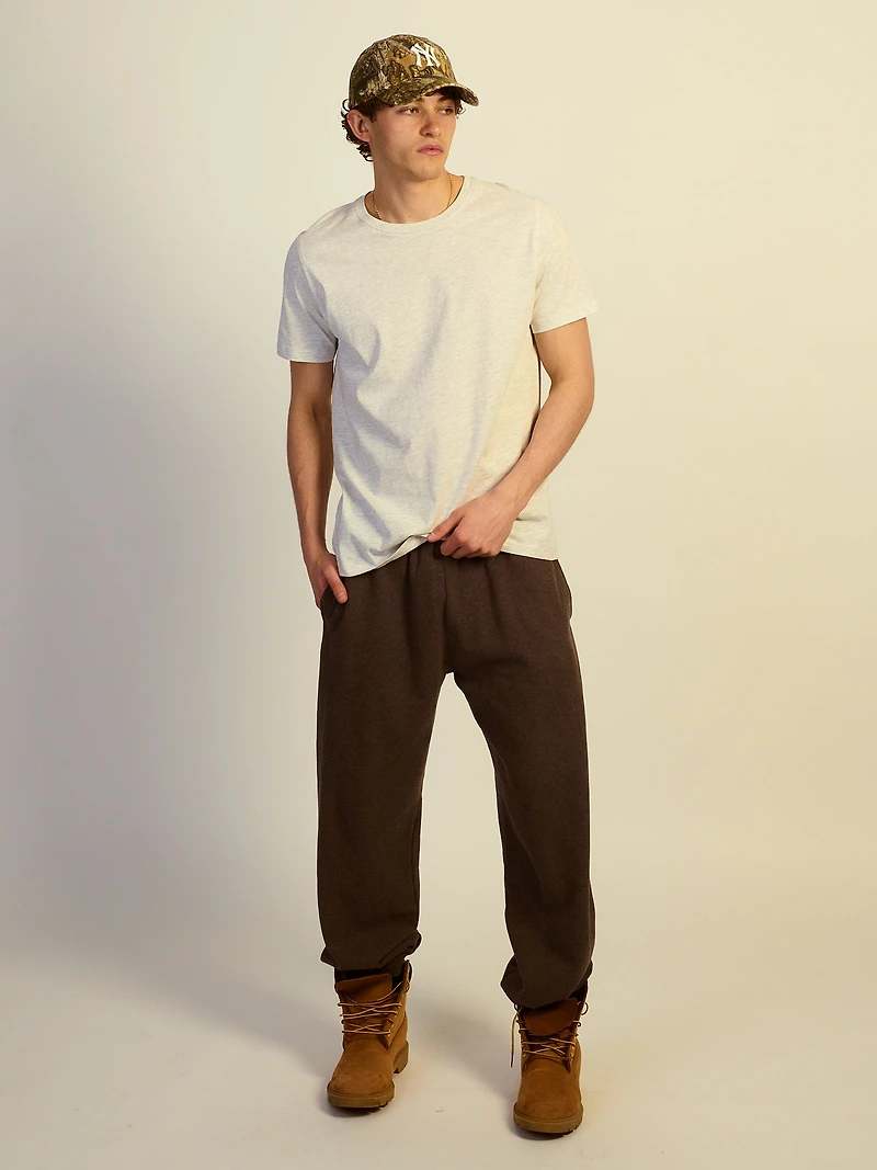 KOLBY BAGGY JOGGER POLAIRE - CHOCOLAT CHINÉ