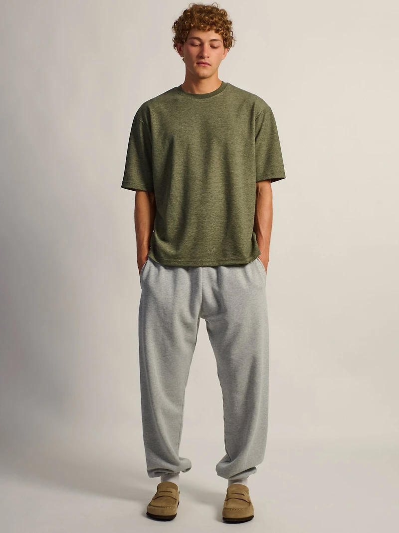 KOLBY BAGGY FLEECE JOGGER - HEATHER GREY
