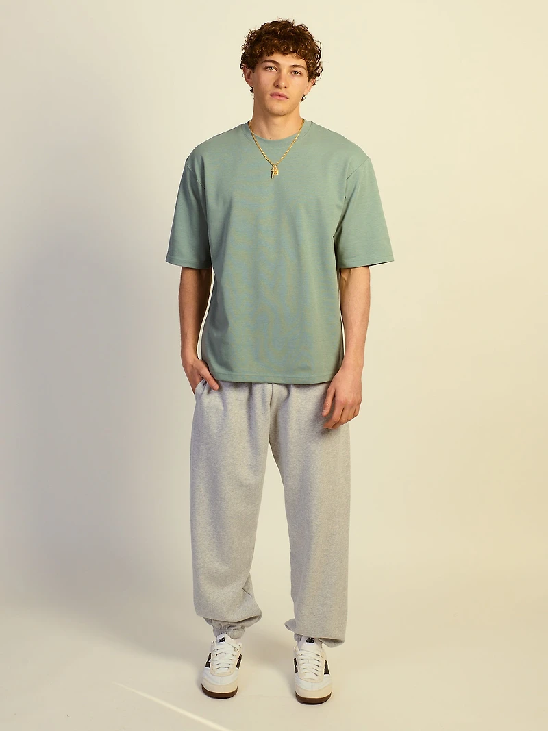 KOLBY BAGGY FLEECE JOGGER - HEATHER GREY