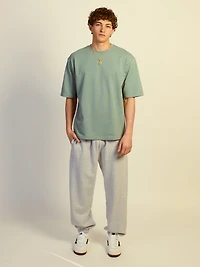 KOLBY BAGGY FLEECE JOGGER - HEATHER GREY