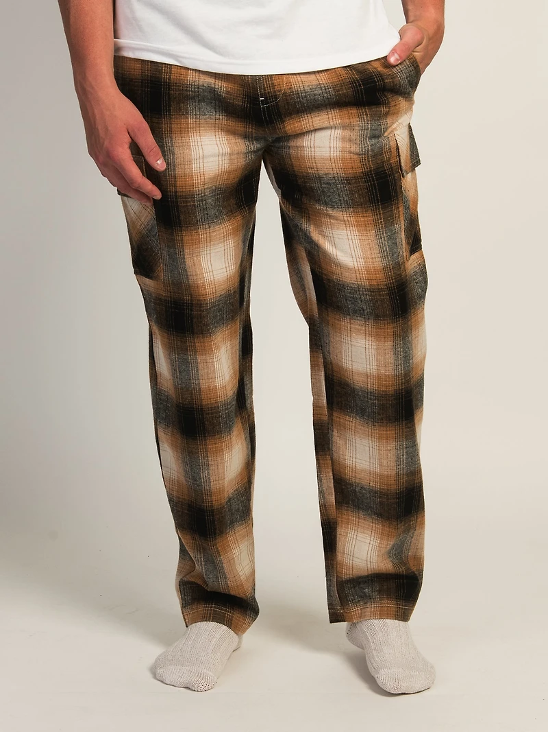PANTALON À CARREAUX KOLBY THOMAS CARGO - DORÉ