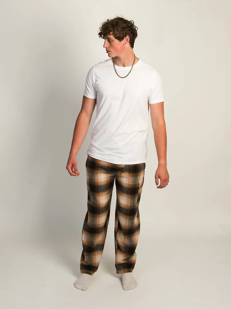 PANTALON À CARREAUX KOLBY THOMAS CARGO - DORÉ