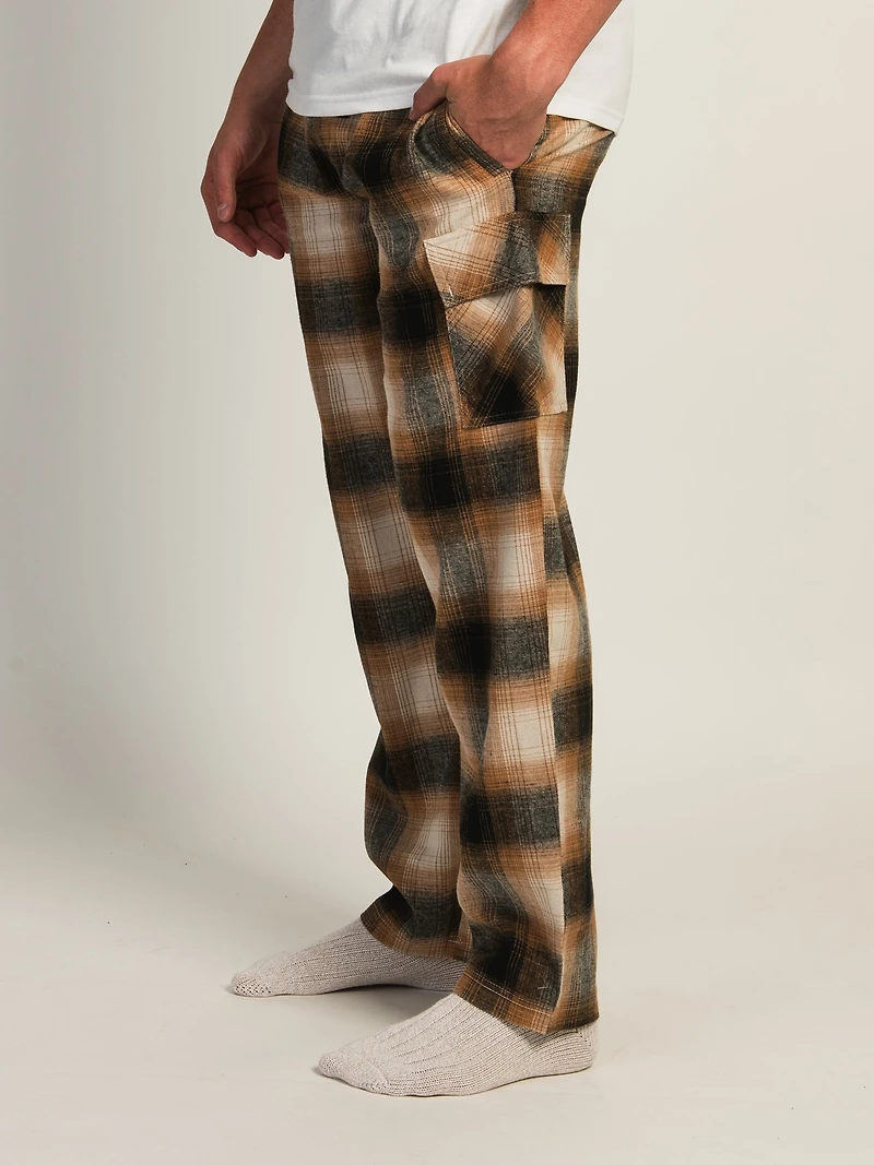 PANTALON À CARREAUX KOLBY THOMAS CARGO - DORÉ