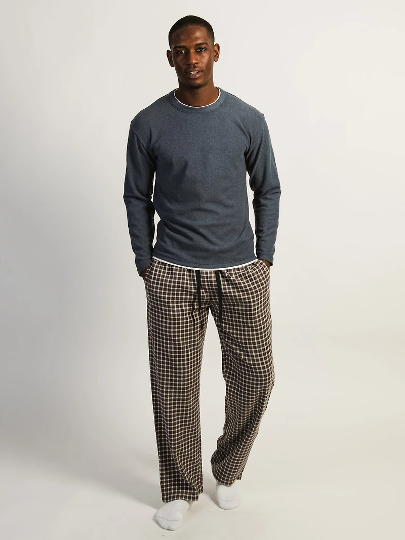 KOLBY PLAID PANT - BROWN