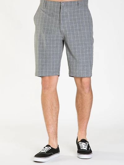 SHORT À CARREAUX TECHNO CALEB POUR HOMME