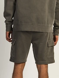 KOLBY GARMENT DYE FRENCH TERRY CARGO SHORT - IRON CLEARANCE