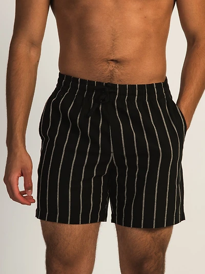 KOLBY STRIPE SHORT - BLACK