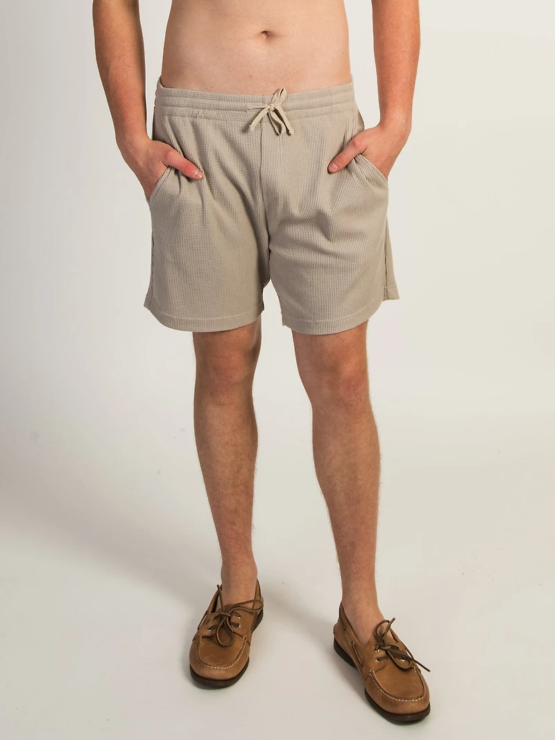SHORT KOLBY WAFFLE - PEBBLE