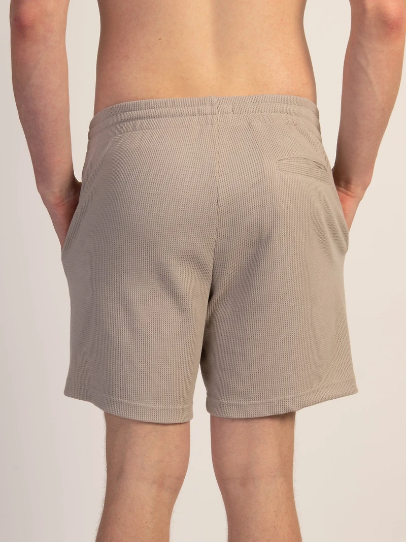 SHORT KOLBY WAFFLE - PEBBLE