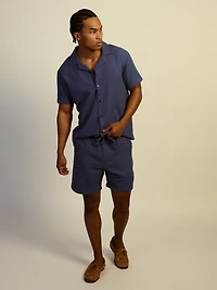 KOLBY WOVEN SHORT - BLEU