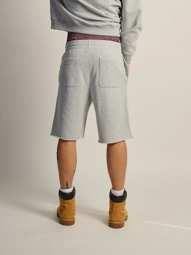 KOLBY BAGGY SWEAT SHORT - HEATHER GREY