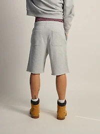 KOLBY BAGGY SWEAT SHORT - HEATHER GREY