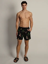 KOLBY TIKI 5in STRETCH SWIM SHORT - BLACK