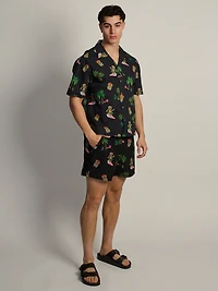 KOLBY TIKI S/C WOVEN SHIRT - BLACK