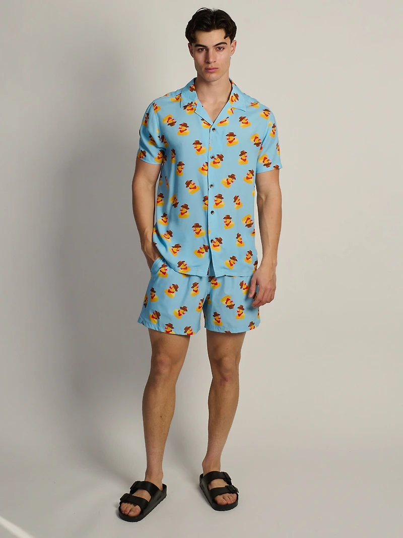 KOLBY COWBOY DUCK WOVEN SHIRT - LIGHT BLUE