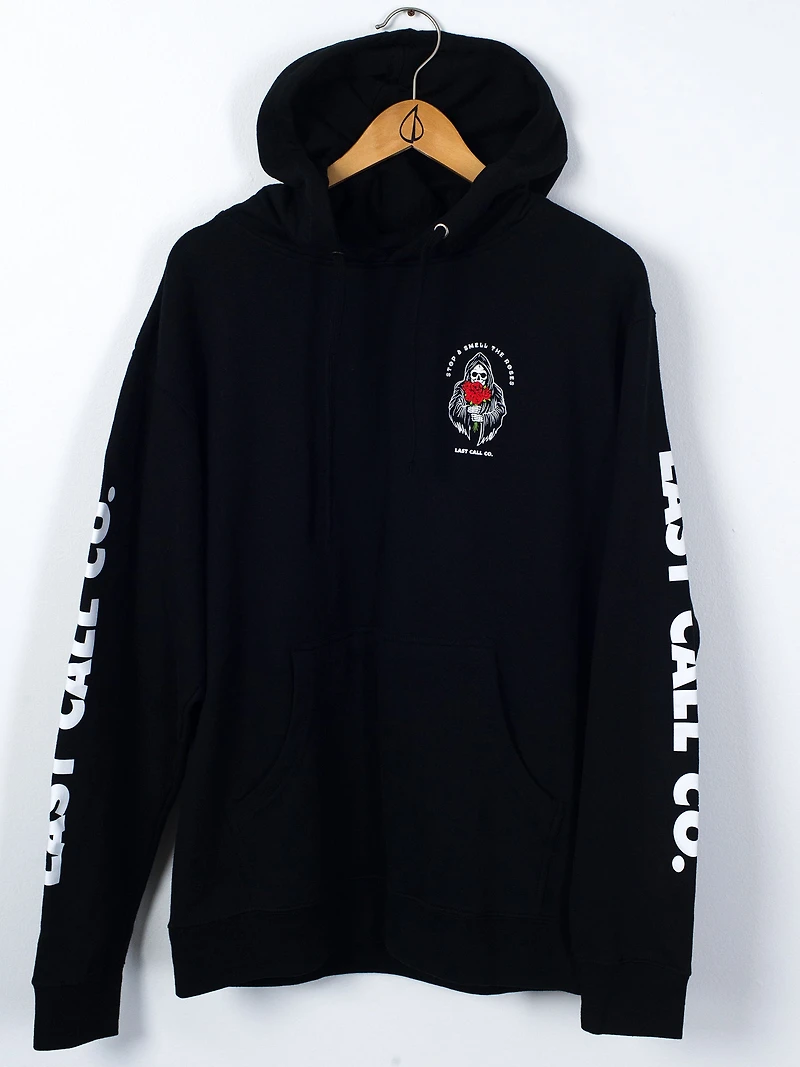 LAST CALL ROSES 2 PULLOVER HOODIE - BLACK CLEARANCE