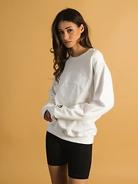 NBA BROOKLYN NETS TONAL EMBROIDERED CREW - CLEARANCE