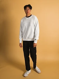 NBA BROOKLYN NETS TONAL EMBROIDERED CREW - CLEARANCE