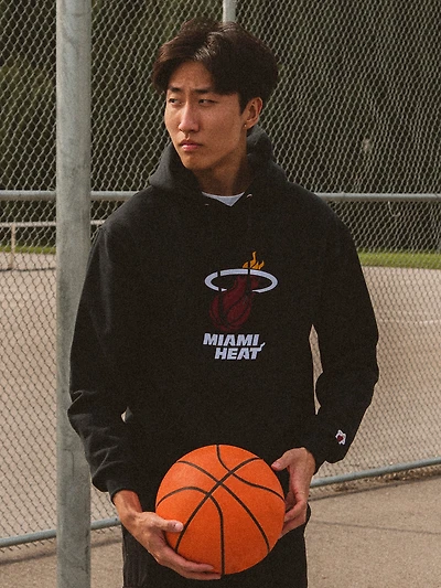 NBA MIAMI HEAT EMBROIDERED HOODIE - CLEARANCE