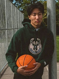 SWEAT À CAPUCHE BRODÉ NBA MILWAUKEE BUCKS - DÉGAGEMENT