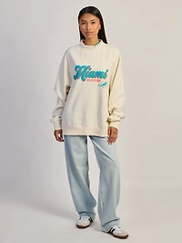 NFL MIAMI DOLPHINS STITCH MOCKNECK