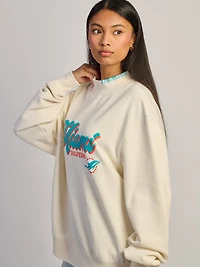 NFL MIAMI DOLPHINS STITCH MOCKNECK