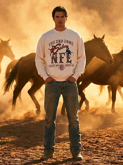 NFL END ZONE SALOON CREWNECK