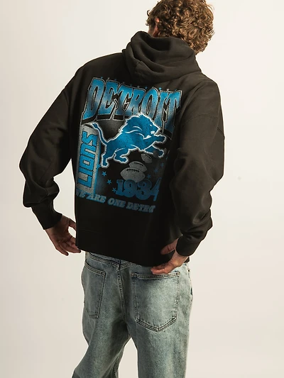 RUSSELL ATHLETIC DETROIT LIONS PULLOVER EMBROIDERED HOODIE
