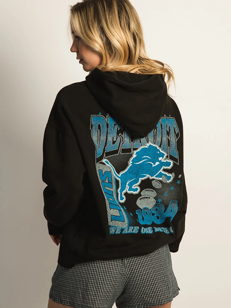 NFL DETROIT LIONS PULLOVER EMBROIDERED HOODIE