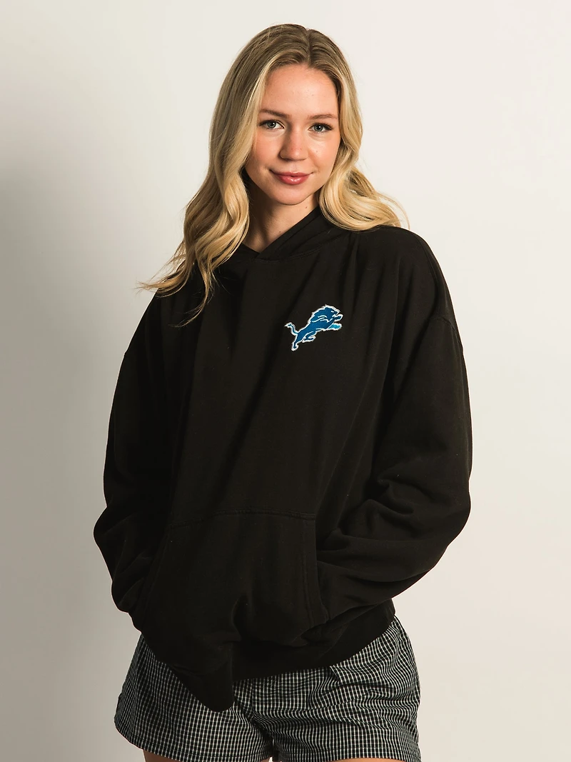 NFL DETROIT LIONS PULLOVER EMBROIDERED HOODIE
