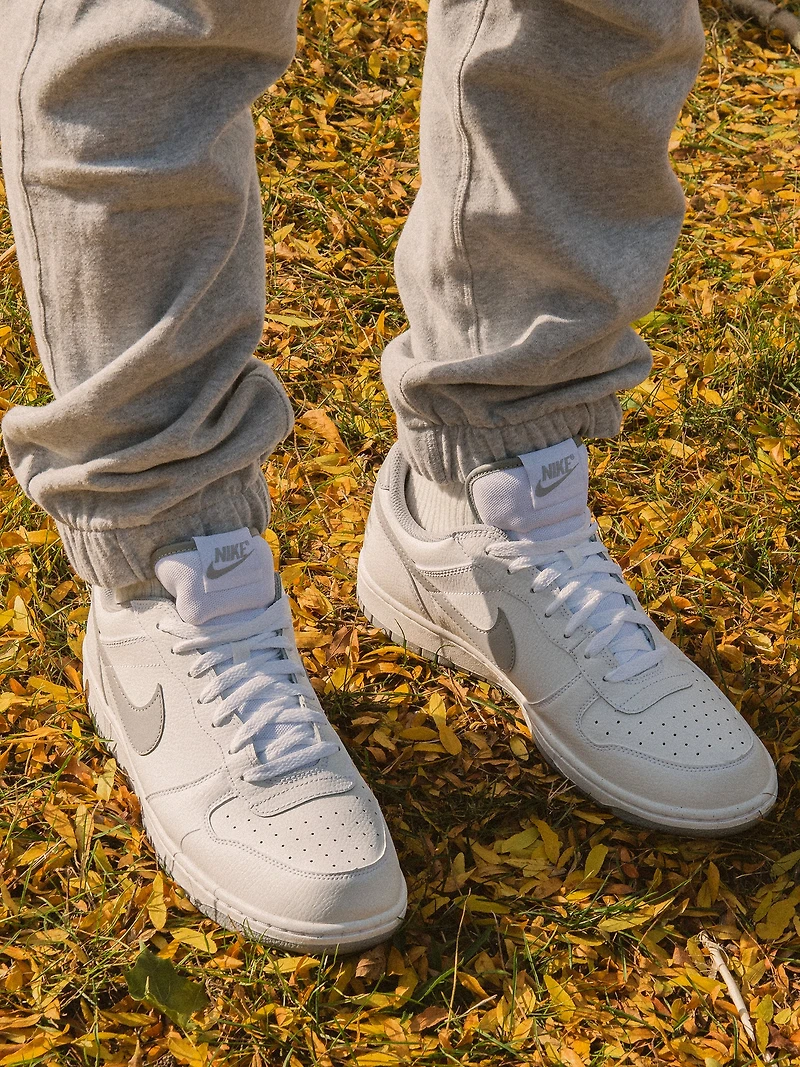 MENS NIKE BIG LOW SNEAKER - WHITE/WOLF GREY