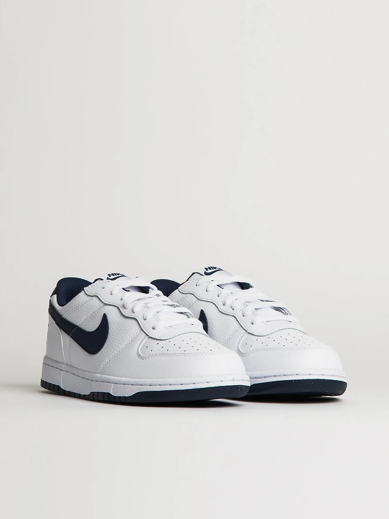MENS NIKE BIG LOW SNEAKER - WHITE/NAVY