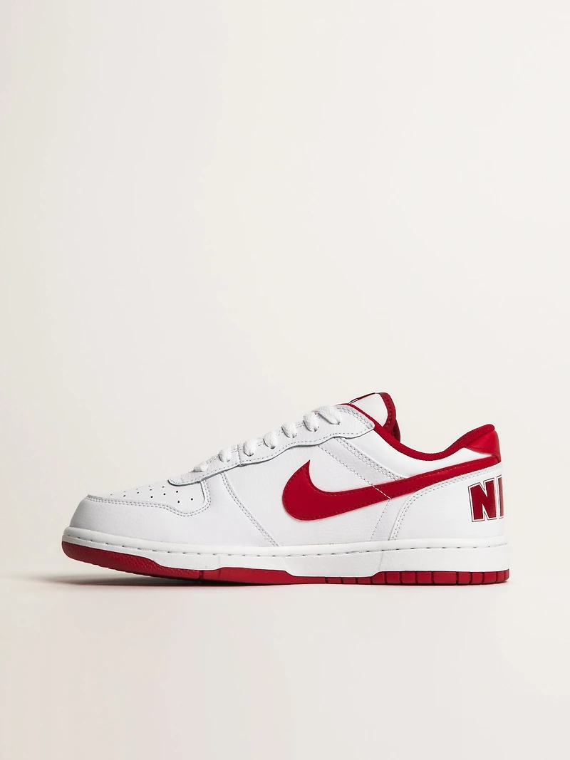 MENS NIKE BIG LOW SNEAKER - WHITE/GYM RED