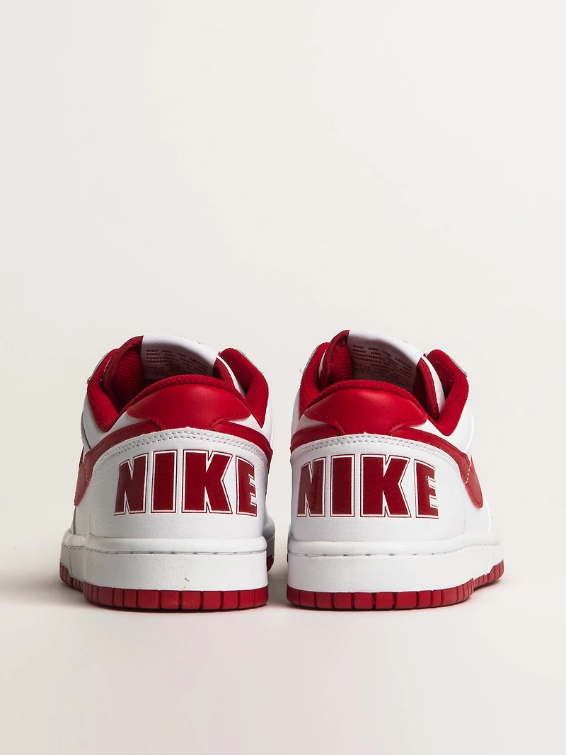 MENS NIKE BIG LOW SNEAKER - WHITE/GYM RED